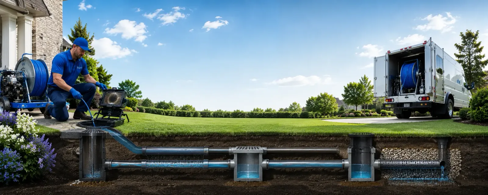 Outdoor drain cleaning information for Easton, CT